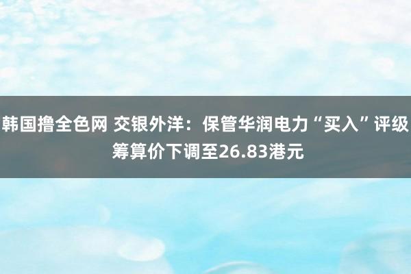 韩国撸全色网 交银外洋：保管华润电力“买入”评级 筹算价下调至26.83港元